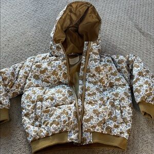 Rylee + Cru Floral Jacket in Brown and White